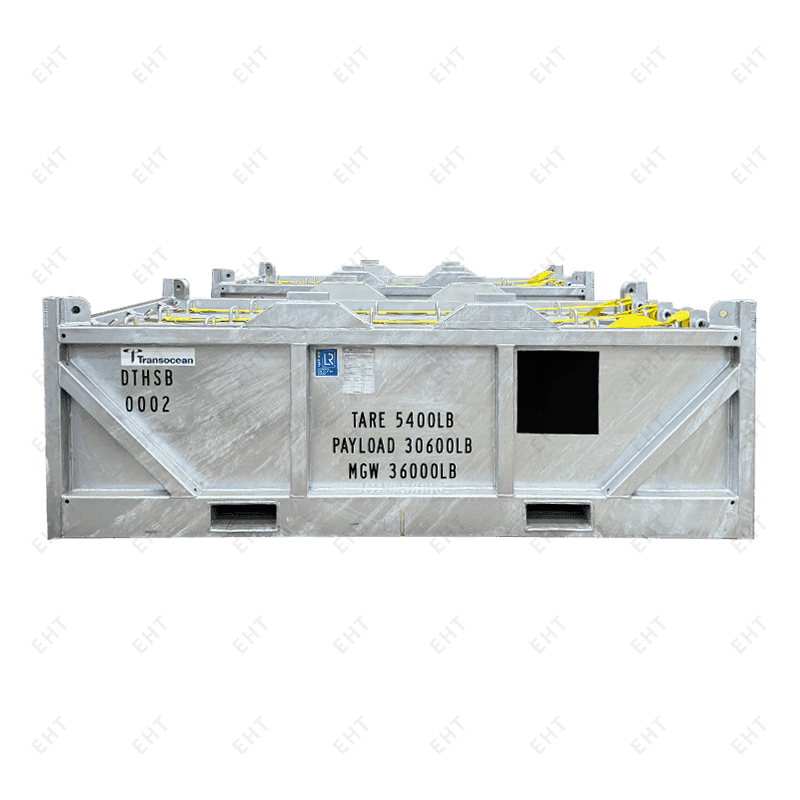 Kosz dźwigowy do przechowywania rur na platformie morskiej